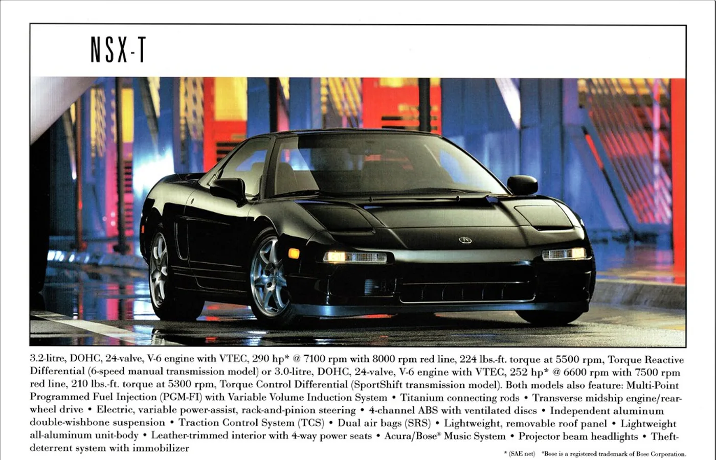 Acura NSX, vue extérieure du modèle