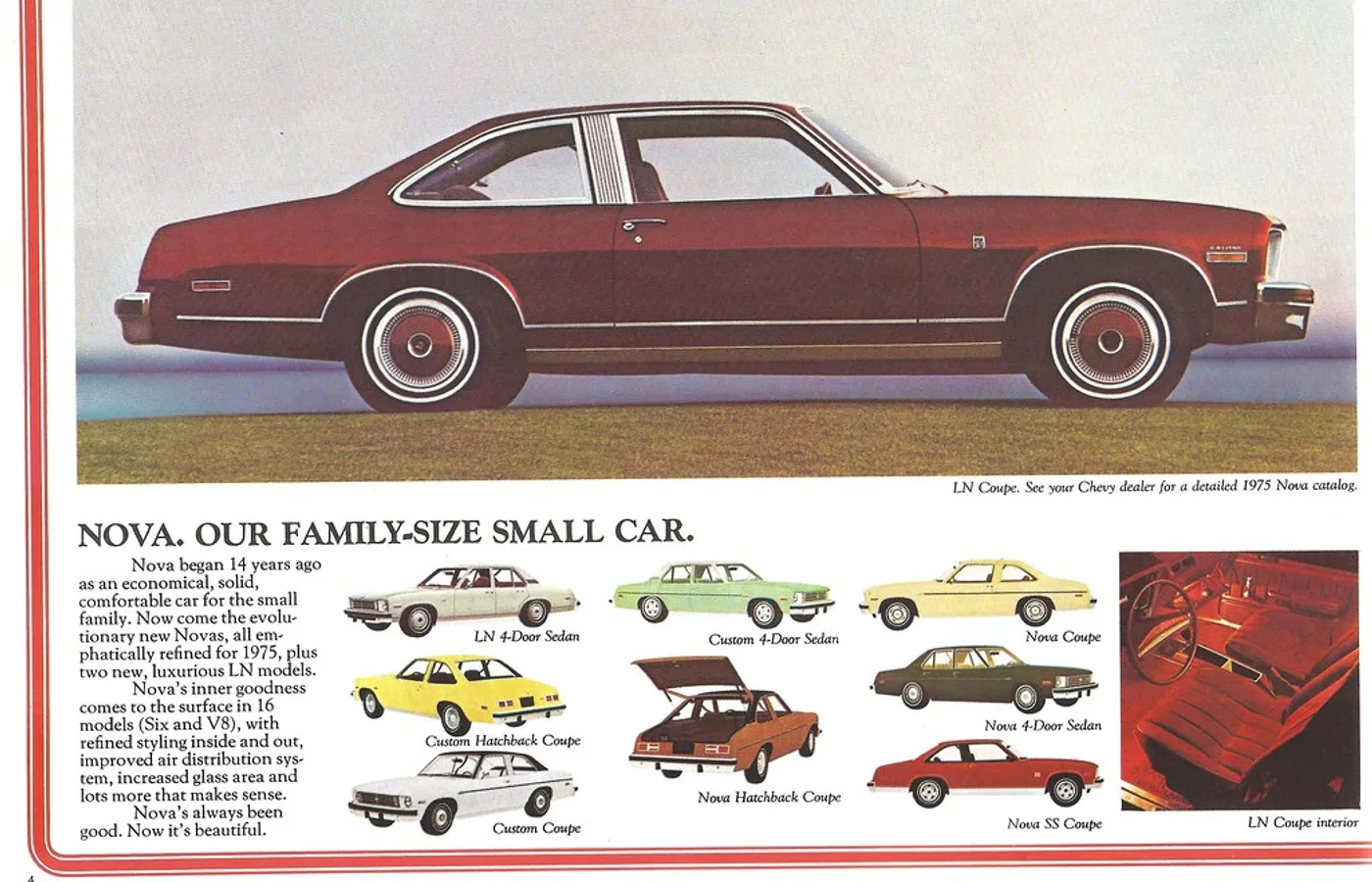 Chevrolet Nova, vue extérieure du modèle