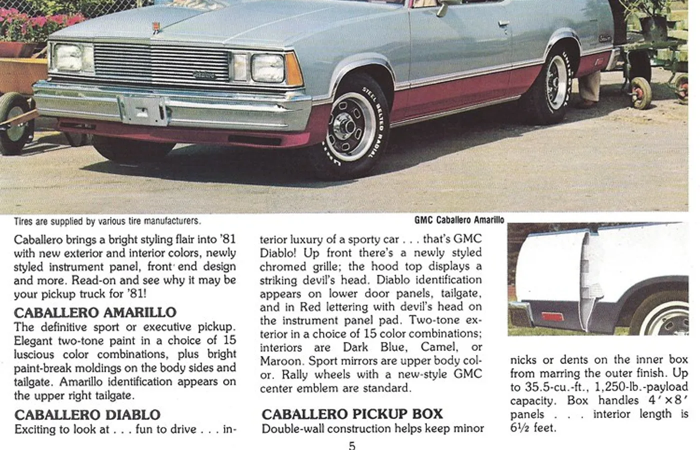 GMC Caballero, vue extérieure du modèle