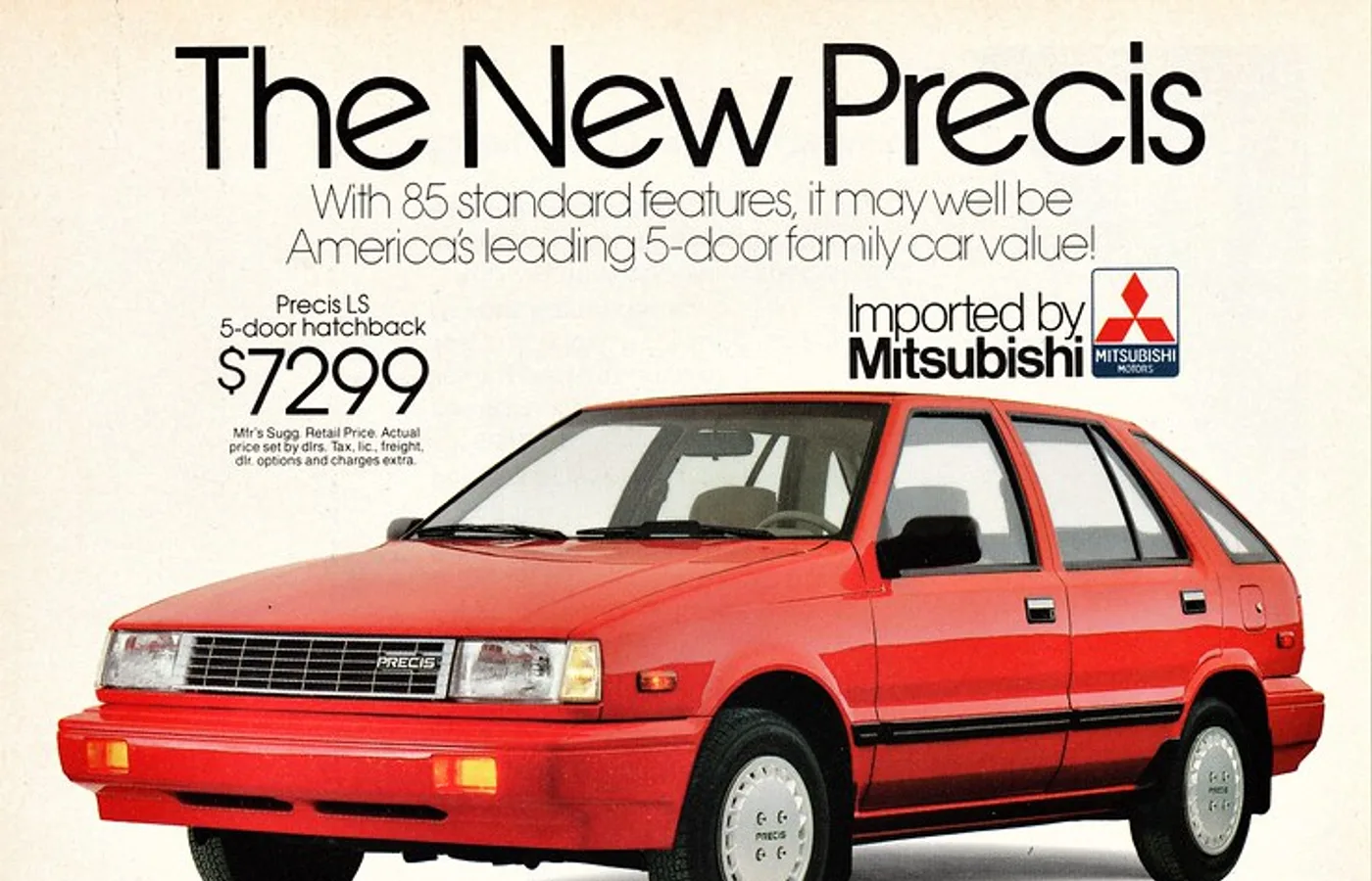Mitsubishi Precis, vue extérieure du modèle