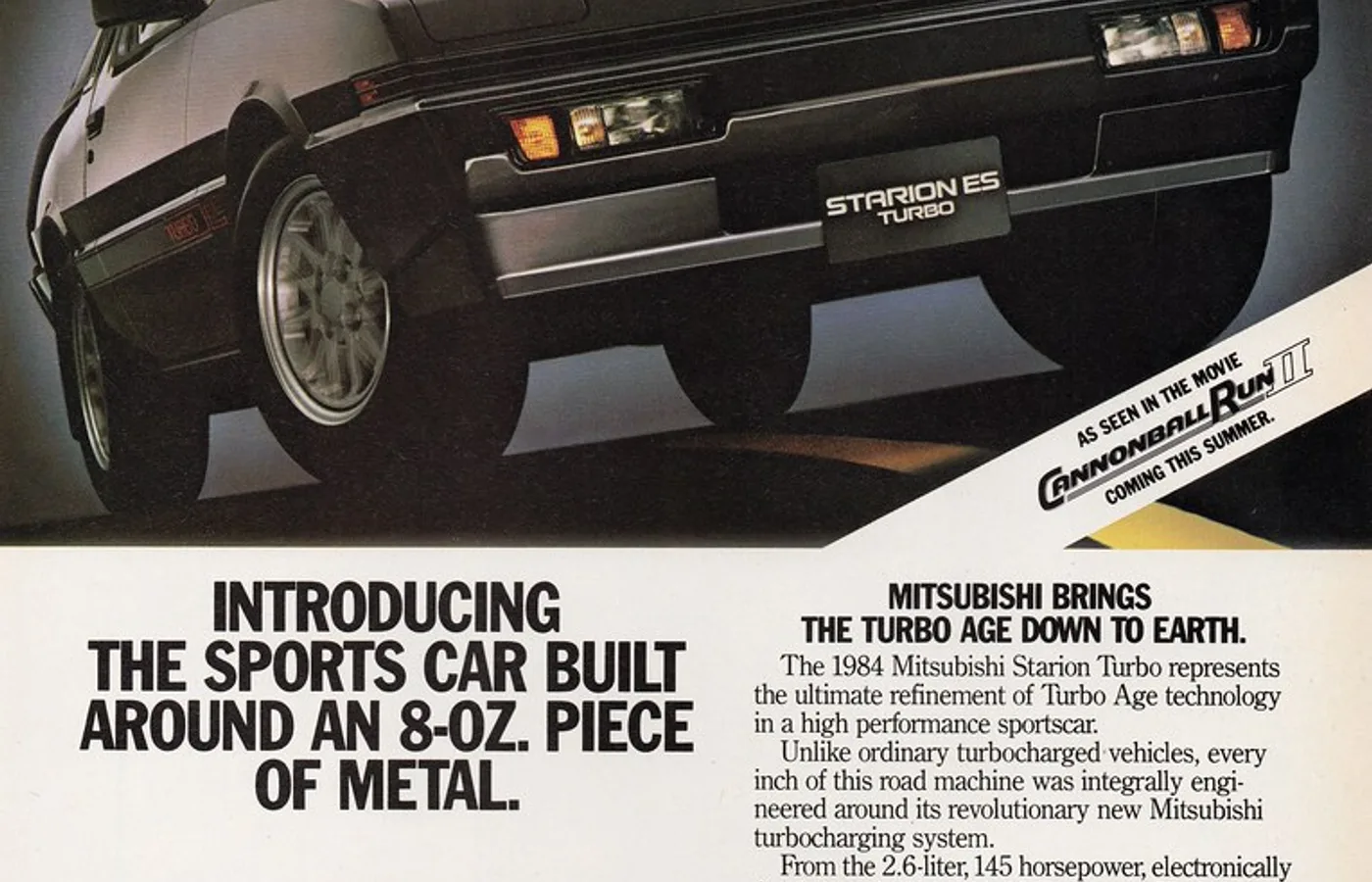 Mitsubishi Starion, vue extérieure du modèle