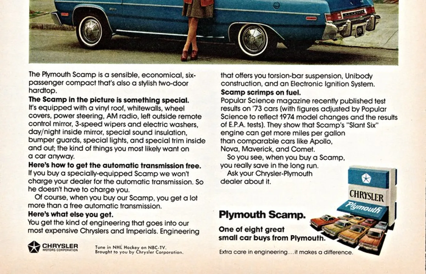 Plymouth Scamp, vue extérieure du modèle